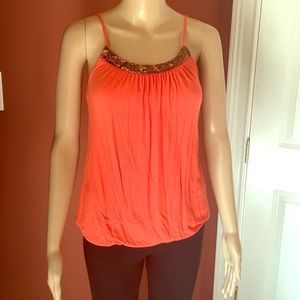 Orange spaghetti strap shirt size small
