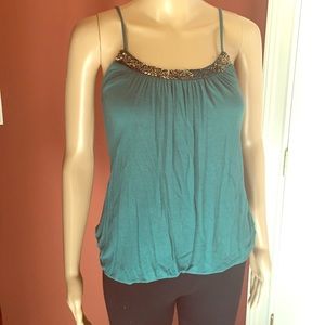 Dark Green spaghetti strap candie's Shirt small