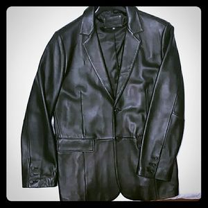 men's leather coat 46R