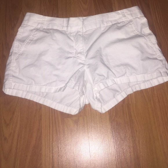 J. Crew white chino shorts