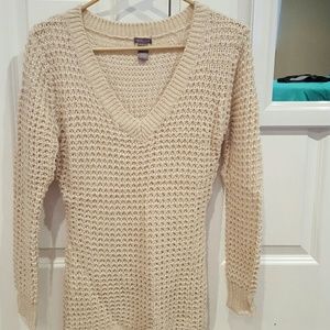 Long knitted sweater