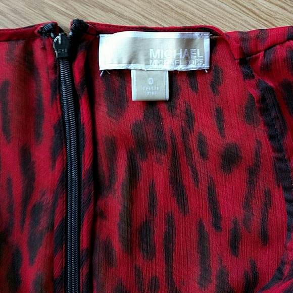 SOLD***Michael kors V neck Animal print mini dress - Picture 3 of 4