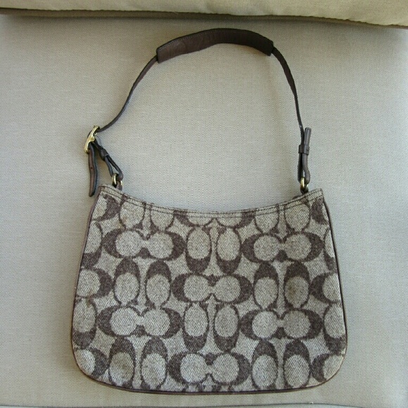 Coach Handbags - Authentic Coach Signature Brown Handbag