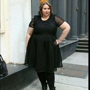 Eloquii Formal Lace skater dress