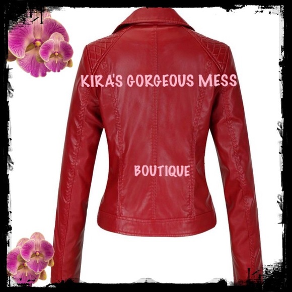 💋HOST PICK💋BNWT FAUX LEATHER MOTO BIKER JACKET - Picture 2 of 4