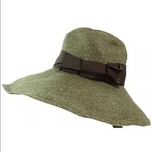 GUCCI 309138 Women's Brown Wide Brim Hat, Sz S