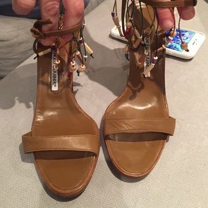 Manolo Blahnik beaded sandals
