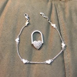 Brighton heart ankle bracelet and ring