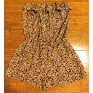 Floral Strapless Forever 21 Romper