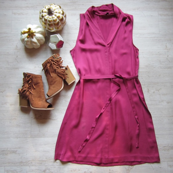 Theory Dresses & Skirts - Theory Fuchsia Silk Dress