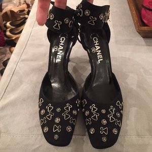 Chanel black heels