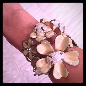 Saks 5th Ave floral ivory cuff