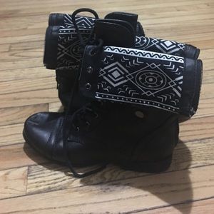 Black Charlotte Russe Comback Boots