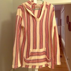 Super soft poncho look sweater/ baja