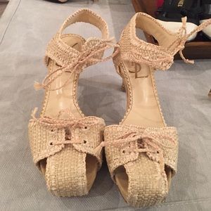 YSL Straw heels