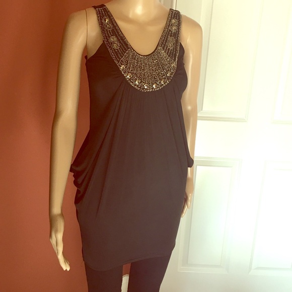 Black with silver accent XS wet seal shirt - Picture 1 of 4