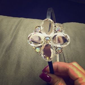Bebe rhinestone flower headband