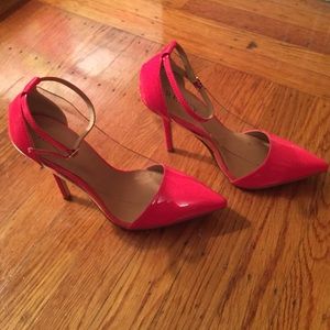 Hot pink shoes