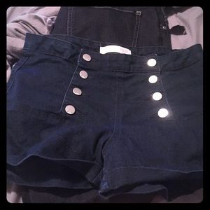 Navy blue high rise shorts