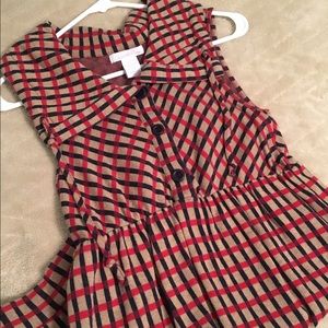 Red and blue Plaid dress