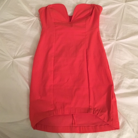 Pink strapless dress