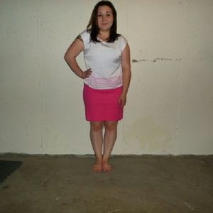 Pink pencil skirt