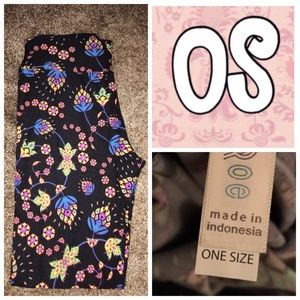 Lularoe neon acorn leggings NWT OS