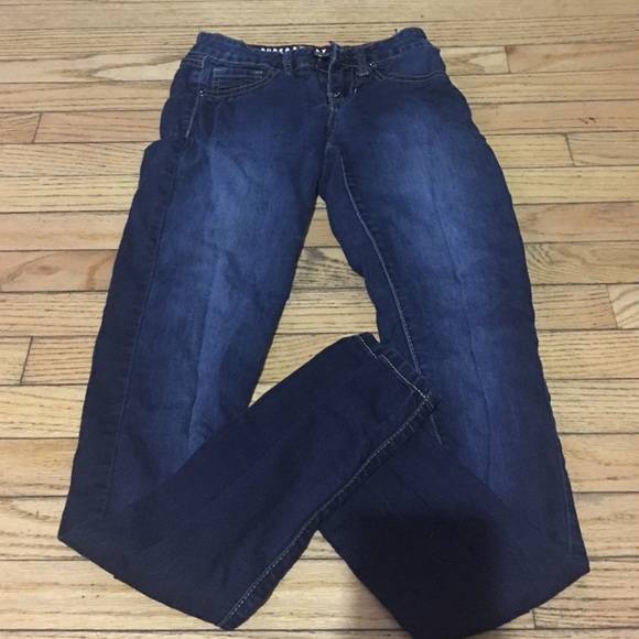 Dark blue jeans good price.