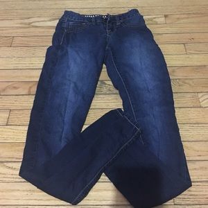 Dark blue jeans good price.