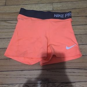 Bright orange spandex.