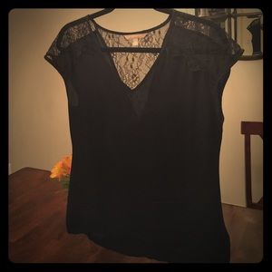 Banana Republic Navy and black lace XS