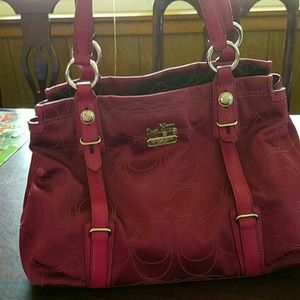Coach dark pink purse!