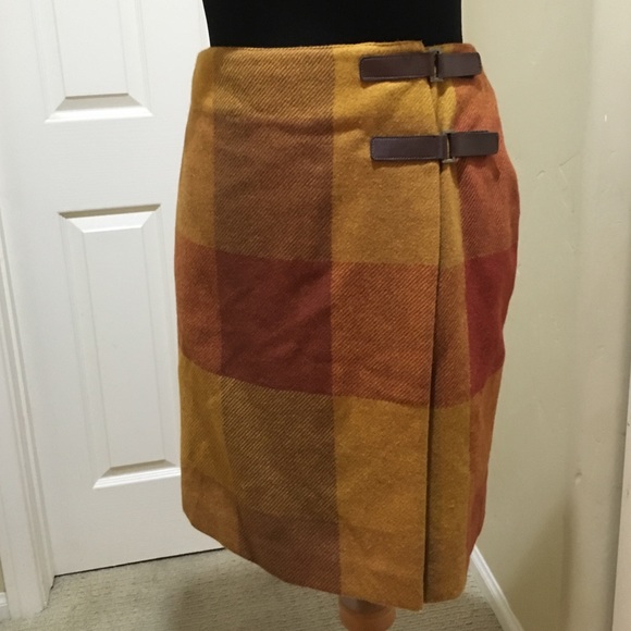 Jones NY vintage style wool wrap skirt