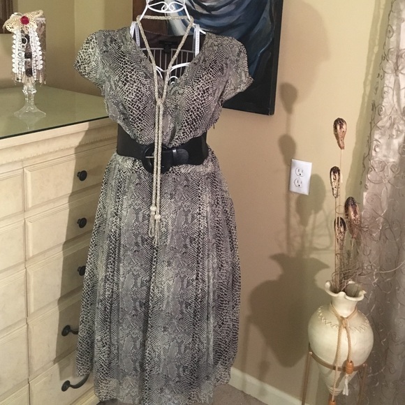 Alfani silk snake print dress