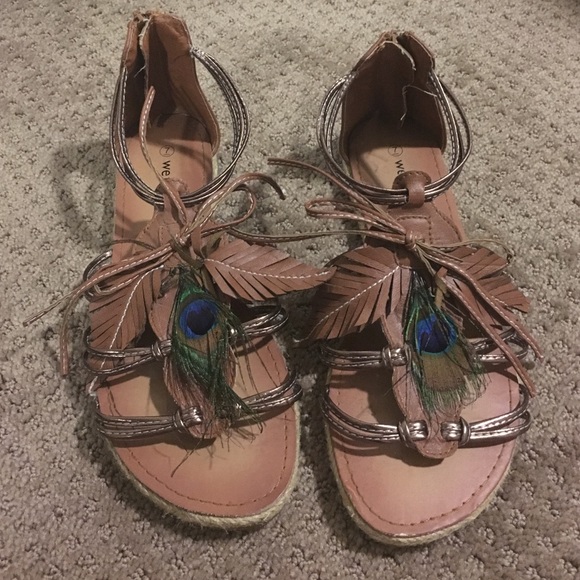 Peacock Feather Sandals