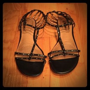 Corso Como Black Studded Sandals