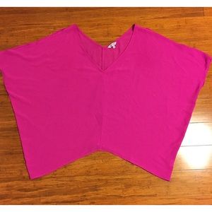 Hot Pink Naked Zebra Chiffon-Like Blouse - Small
