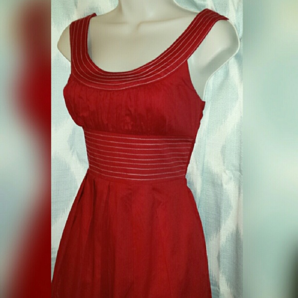 Trixxi red empire waist sleeveless dress
