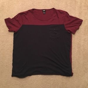 H&M Short Sleeve Two Tone T-Shirt