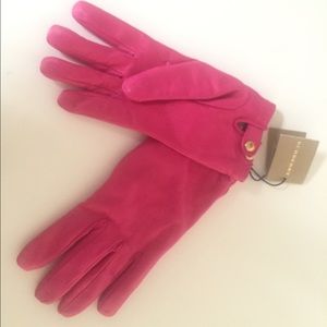 New Burberry Hot Pink Hand Gloves