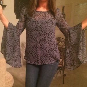 Fun bell sleeve blouse
