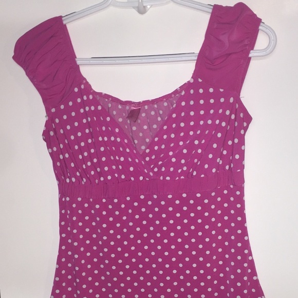 Pink polka dots top