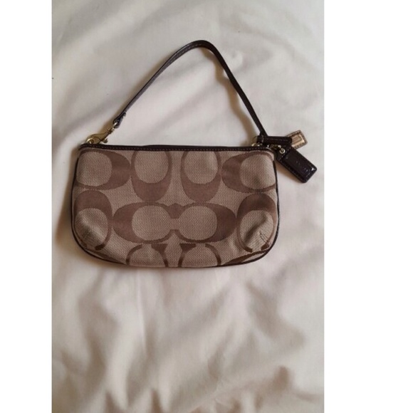 Coach Gray Zip Wristlet - Picture 3 of 4