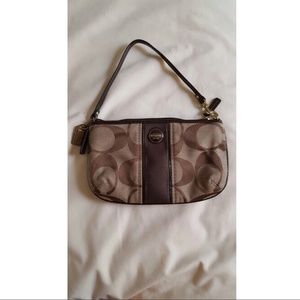 Coach Gray Zip Wristlet