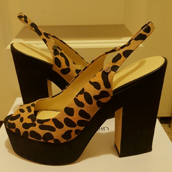 Calvin Klein slingback heels.