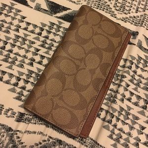 Coach checkbook wallet/porte papier/agenda