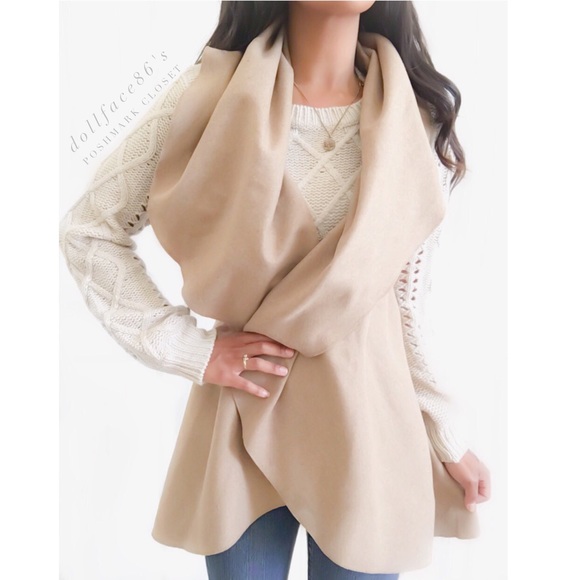 A boutique brand  Jackets & Blazers - Dark Tan Draped & Billowy Vest