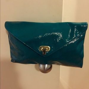 Forever 21 teal clutch