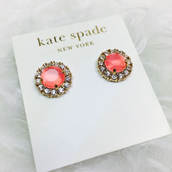 kate spade Jewelry - kate spade Hot Pink Gem Stud Earrings.