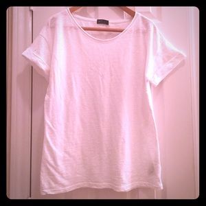 White Gap Cuffed Shirt